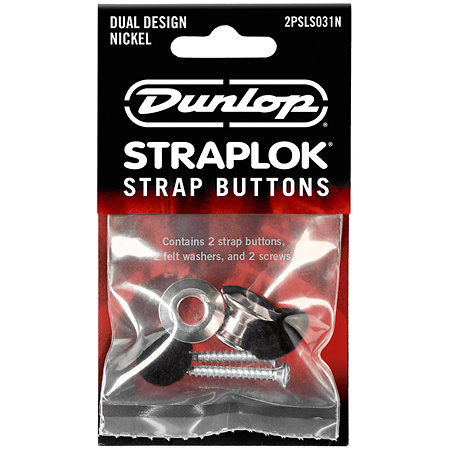 2PSLS031N Straplok Dual Design Nickel (lot de 2) Dunlop