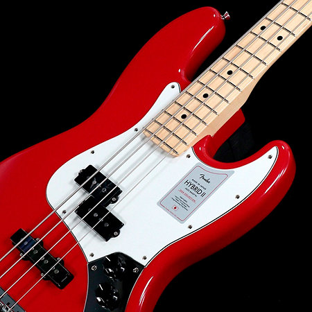 Japan Hybrid II Jazz Bass PJ MN 2024 Modena Red + Housse Fender