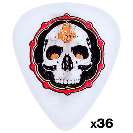 Dunlop BL40R10 Alan Forbes Blackline Flame Skull 1,00 mm Sachet de 36
