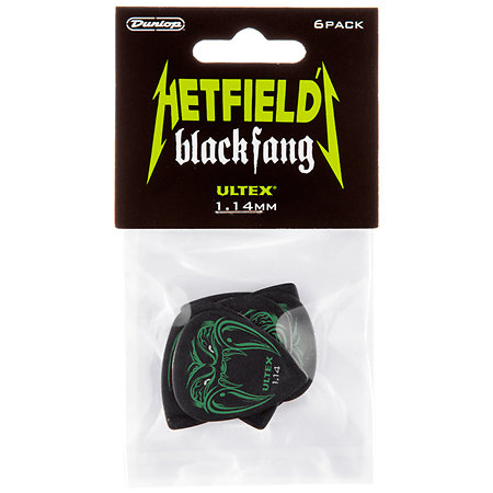 PH112P114 Ultex Hetfield's Black Fang 1,14 mm Sachet de 6 Dunlop