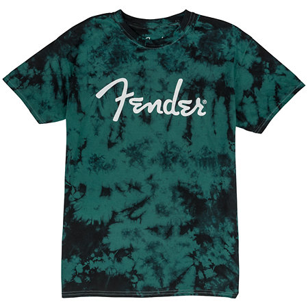 Fender Spaghetti Logo Tie-Dye T-Shirt Blue L