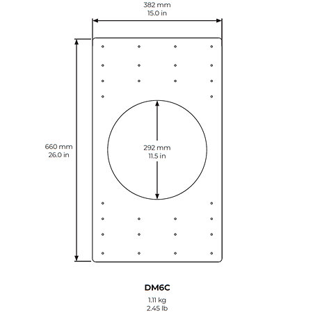 DM6C DesignMax Kit d'encastrement (lot de 6) Bose Professional