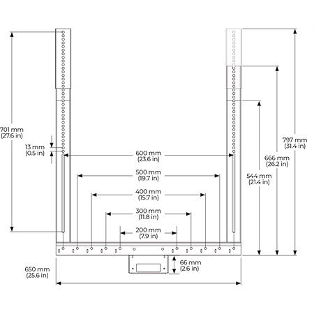 VB1 / VB-S Videobar Display Mounting Kit Bose Professional