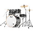 Export Rock 22'' 5 fûts Graphite Silver Twist EXX725BRC-778 + Pack de cymbales Sabian SBR Pearl