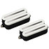 PRF-MO6-SWB Set Neck/Bridge Fluence Open Core Modern Humbucker 6 Cordes White with Black Nickel Blades Fishman