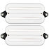PRF-MO6-SWN Set Neck/Bridge Fluence Open Core Modern Humbucker 6 Cordes White with Nickel Blades Fishman