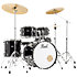 Roadshow+ Fusion 20'' 5 fûts Jet Black + Tabouret + 3 cymbales Solar RSS505BCC-31 Pearl