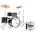 Roadshow+ Fusion 20'' 5 fûts Jet Black + Tabouret + 3 cymbales Solar RSS505BCC-31 Pearl