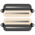 PRF-MO7-SVB Set Neck/Bridge Fluence Open Core Modern Humbucker 7 Cordes Reverse Zebra with Black Nickel Blades Fishman