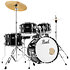 Roadshow Jazz 18" 5 fûts Jet Black + Tabouret + 2 cymbales Sabian RSS585CC-31 Pearl