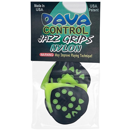 DAVA Médiators Jazz Grips Nylon Sachet de 6