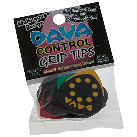 DAVA Médiators Grip Tips Delrin Sachet de 6
