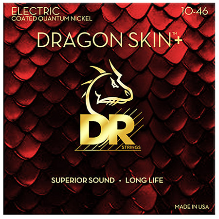 DR Strings Dragon Skin+ Quantum Nickel electric guitar Medium 10-46