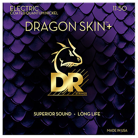 DR Strings Dragon Skin+ Quantum Nickel electric guitar Heavy 11-50