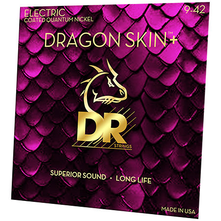 DR Strings Dragon Skin+ Quantum Nickel electric guitar Light 9-42