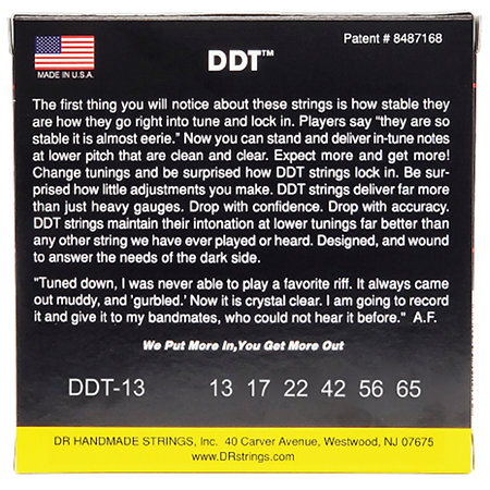 DDT Drop Down Tuning Electric Guitar Super Heavy 13-65 DR Strings