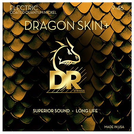 Dragon Skin+ Quantum Nickel electric guitar Light à Medium 9-46 DR Strings