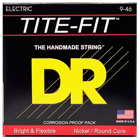 DR Strings LH 9 Tite Fit Nickel Plated electric guitar Light à Medium 9-46