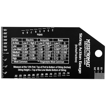 MN602 Règle de mesure de l'action des cordes MusicNomad