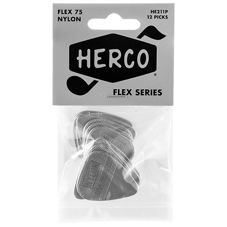 HE211P Médiator Flex 75 Nylon Heavy Sachet de 12 Herco