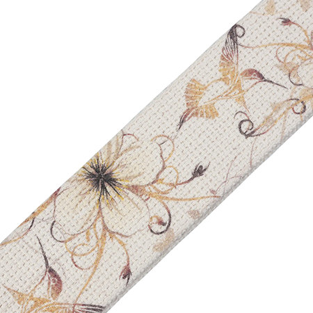 MSSC8U-008 Sangle Coton 5 cm Design 008 Humming Bird Floral Levy s