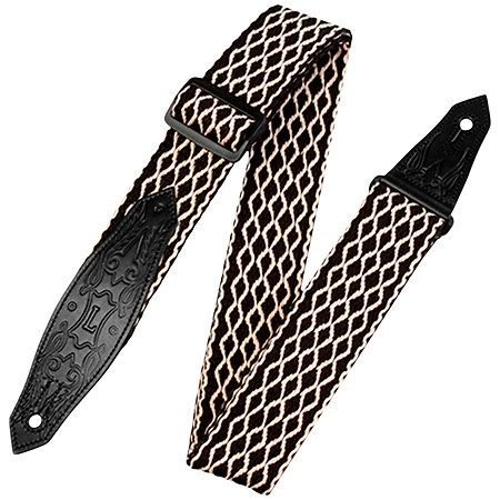 Levy s MSSC80-BLKWHT Sangle Coton 5 cm Black and White