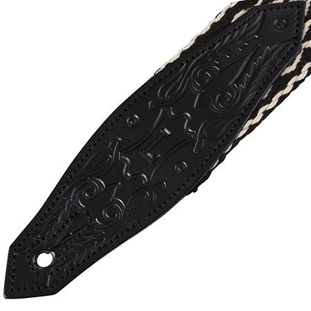 Levy s MSSC80-BLKWHT Sangle Coton 5 cm Black and White