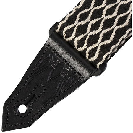 MSSC80-BLKWHT Sangle Coton 5 cm Black and White Levy s