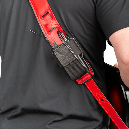 MM14-BLK Etui émetteur guitare cuir Black Levy s
