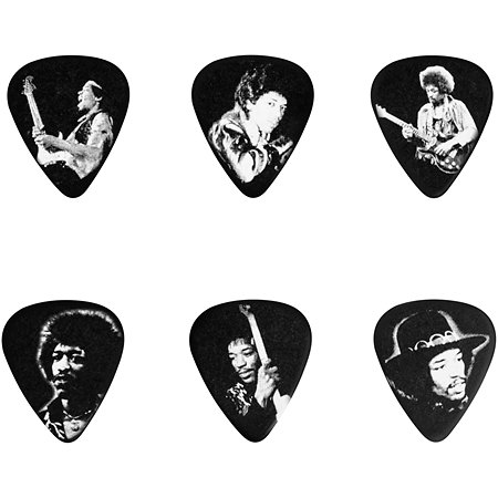Dunlop JH-PT05H Jimi Hendrix Silver Portrait Heavy Boîte de 12