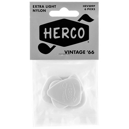 HEV209P Médiator Vintage '66 Extra Light Sachet de 6 Herco