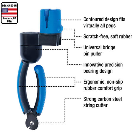 MN223 Grip One All in One String Winder avec pince et retrait pin MusicNomad