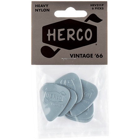 HEV211P Médiator Vintage '66 Heavy Sachet de 6 Herco