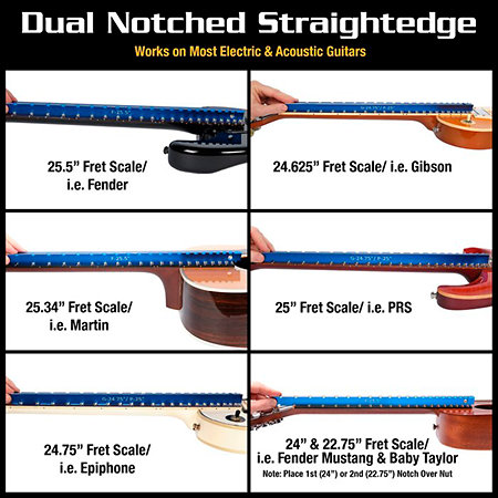 MN821 Tri Beam 3 en 1 Règle de mesure pour planification touche et frettes MusicNomad