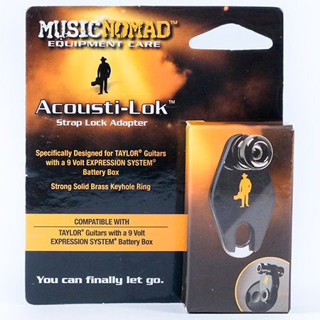 MN272 Acousti Lok strap lock pour Taylor avec Expression system batterie 9V MusicNomad
