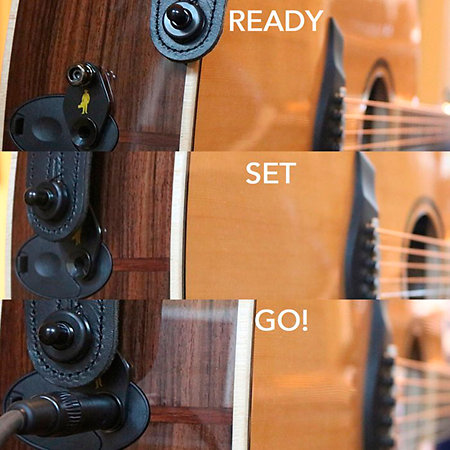 MN272 Acousti Lok strap lock pour Taylor avec Expression system batterie 9V MusicNomad