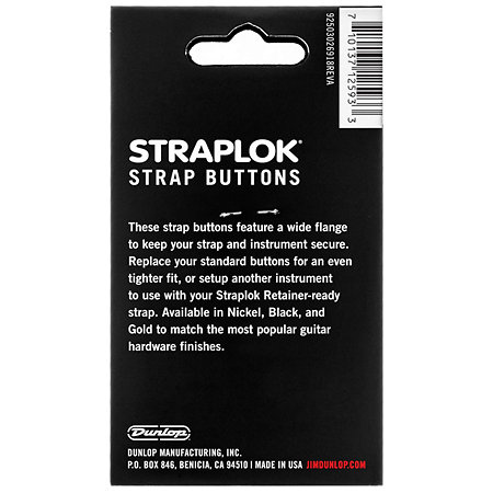 2PSLS034G Straplok Dual Design Gold (lot de 2) Dunlop