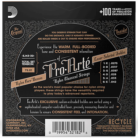 EJ43-3D Pack de 3 jeux EJ43 Light D'Addario
