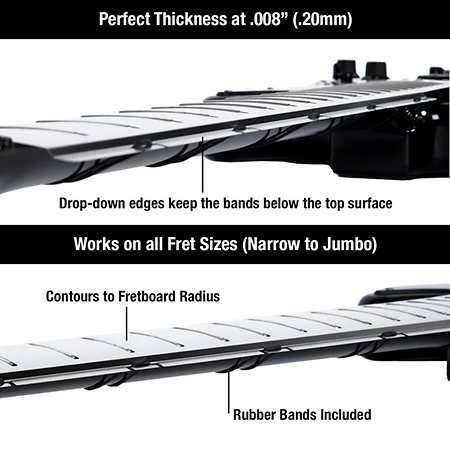 MN800 Fret Shield Protection inox pour touche, diapason F-25.50 pouces MusicNomad
