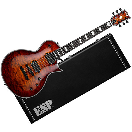 ESP E-II Eclipse Tiger Eye Sunburst + étui