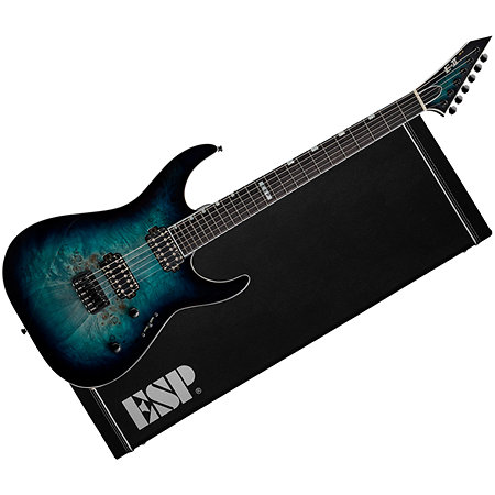 ESP E-II M-II HT Mercury Blue Burst + étui