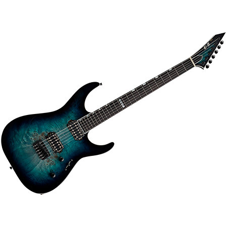 ESP E-II M-II HT Mercury Blue Burst + étui