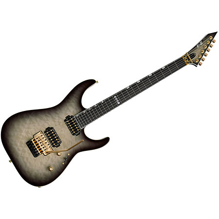 ESP E-II M-II FR Quilted Maple Black Natural Burst + étui