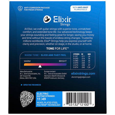 12100 Electric Polyweb Medium 11-49 Elixir