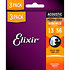 16546 Acoustic Nanoweb 13-56 Medium Pack de 3 jeux Elixir