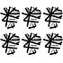 EVHP03 EVH White with Black Stripes Sachet de 6 Dunlop