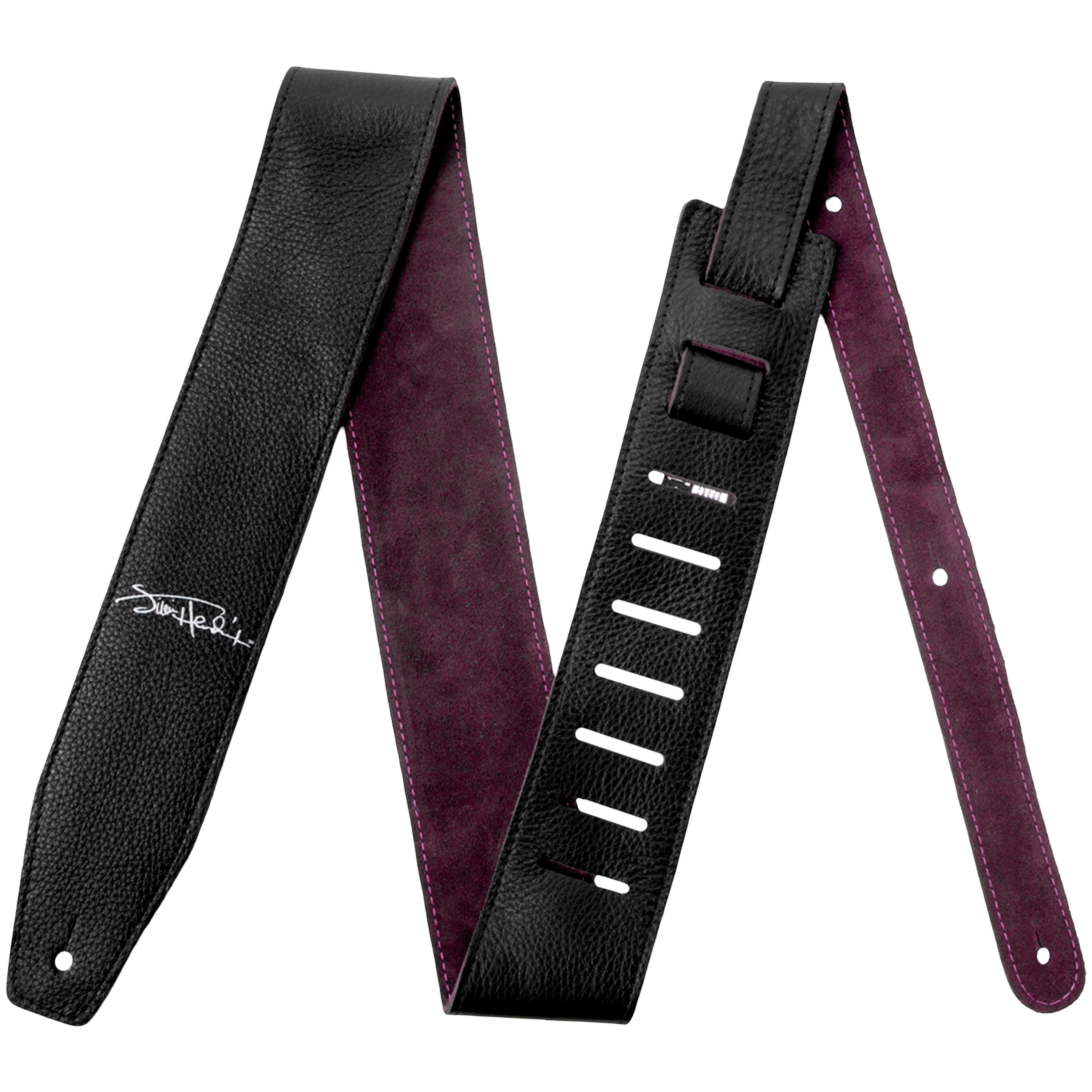 Sangle De Guitare DUNLOP JH20 - Signature Jimi Hendrix, En Cuir Noir | Longueur Réglable 99-168 Cm (39-66 Pouces) - 4