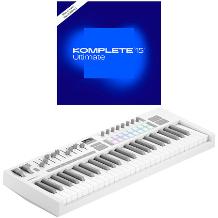 Novation Launchkey 49 MK4 White + Komplete 15 Ultimate upgrade