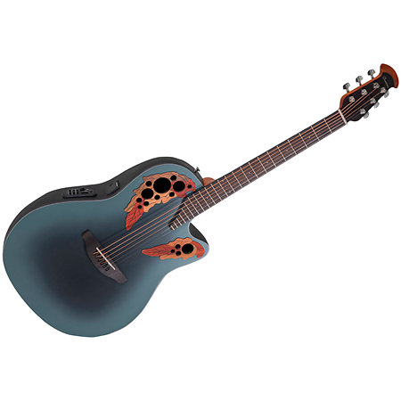 Ovation CE44 5 G Celebrity Elite Plus Mid Cutaway Reverse Blue Burst