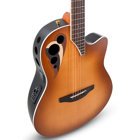 CDX40 PB G Guitar Celebrity Elite Deluxe Deep Contour Peach Burst Satin Ovation